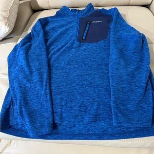Eddie Bauer Men's Blue Zip Up Pullover